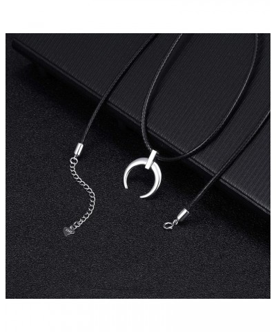 Sterling Silver Choker Necklace Leather Chokers Gift For Women Girls,14+2 Moon Choker $16.66 Necklaces