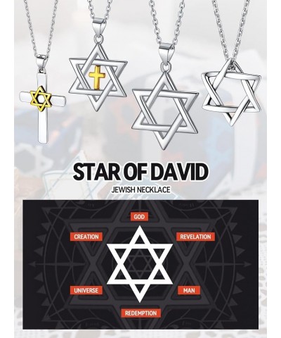 Star of David Jewish Necklace-Sterling Silver Pendant for Women-The Seal of Solomon Talisman Tantrism Hexagram Jewelry for Me...