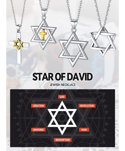 Star of David Jewish Necklace-Sterling Silver Pendant for Women-The Seal of Solomon Talisman Tantrism Hexagram Jewelry for Me...