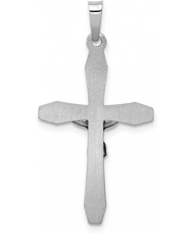 14k White Gold INRI Cross Pendant Crucifix Charm - 32mm x 17mm $95.34 Pendants