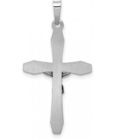 14k White Gold INRI Cross Pendant Crucifix Charm - 32mm x 17mm $95.34 Pendants