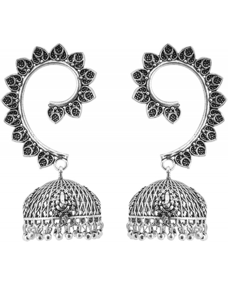 Antique Design Oxidized Pair of Long Kashmiri Earrings/Jhumka for Women & Girls Color 01 $7.14 Earrings