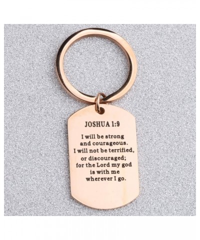 Joshua 1:9 Bible Verse I Will Be Strong And Courageous Religious Jewelry Christian Gift Rose Gold $9.95 Pendants