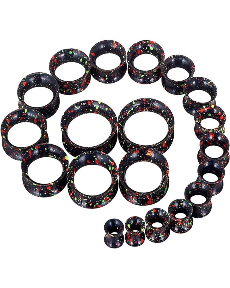 20pcs Tunnels Kit 2g-1" Silicone Ear Skin Gauges Plugs Ear Expander Stretching Set Thin Silicone - Colorful spot $9.17 Body J...