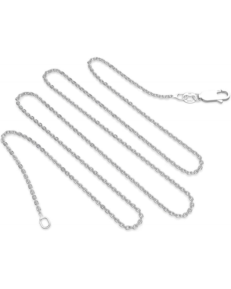 925 Sterling Silver .8MM Cable Chain Lobster Claw Clasp 16-30 24.0 Inches .8 MM $10.19 Necklaces