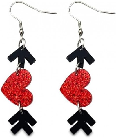 Valentine's Day Earrings For Women Girl Cute Love Heart Envelope Acrylic Earrings Dangling Holiday Earrings One Size Heart2 $...