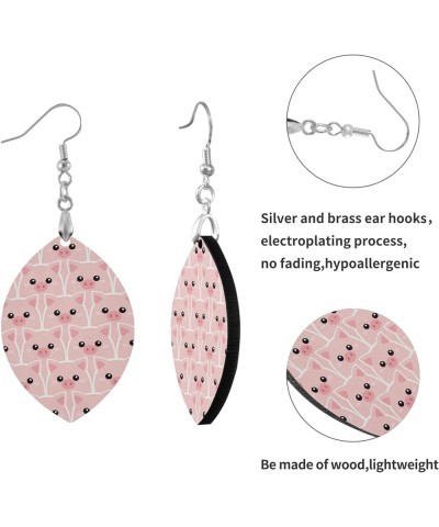 Fashion Copper Plated Silver Earring MDF Wood Drop/Leaf Lightweight Earrings Multi 39 $6.83 Earrings