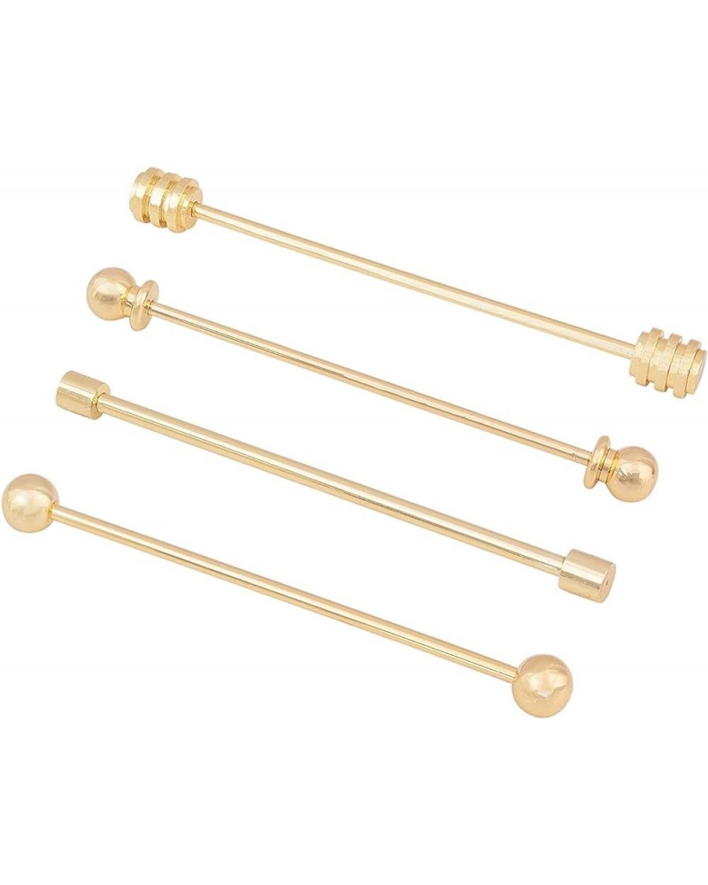 3PCS Copper Collar Bar Shirt Tie Necktie Pins Clip Clasp Lapel Stick Brooch Barbell Screw Cravat Pin gold $8.66 Brooches & Pins