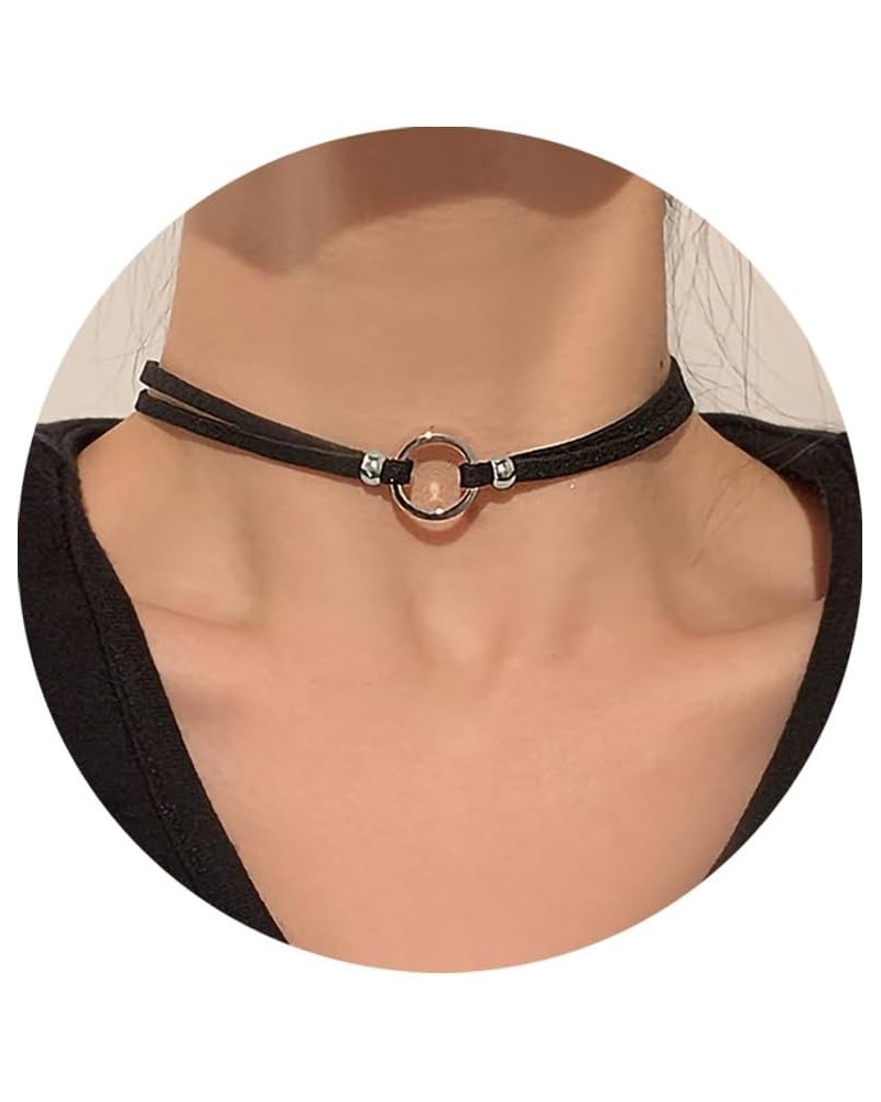 Black Choker Necklaces for Women, Adjustable Layered Velvet Leather Lace Choker Collar Necklace, Goth Jewelry Gifts for Girls...