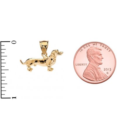 Solid 10k Yellow Gold Dachshund Charm Pendant $67.50 Pendants