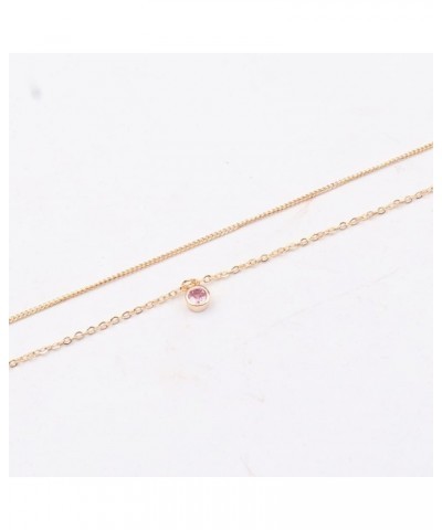 Gold Anklet for Women, 14K Gold Cuban Link Anklet Chains with Birthstone Charm, Cute Dainty Layering Anklets Chain Adjustable...