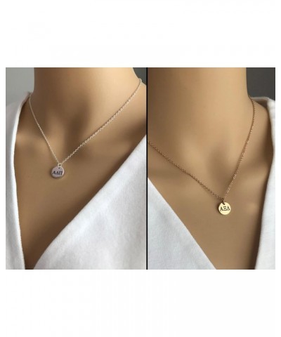 Dainty Alpha Sigma Tau Necklace Sorority Jewelry Drop Necklace Sorority Lavalier Necklace $10.84 Necklaces