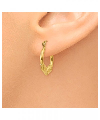 Ram Head Hoop Earrings in 14K Yellow Gold $55.73 Earrings