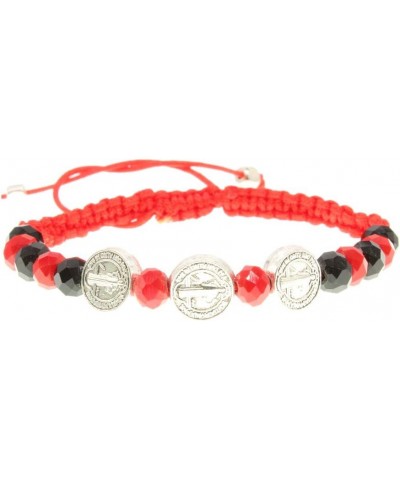 Saint Benedict Red Bracelet St Benedict Protection Prosperity and Good Luck Bracelet Pulsera De San Benito Proteccion Prosper...