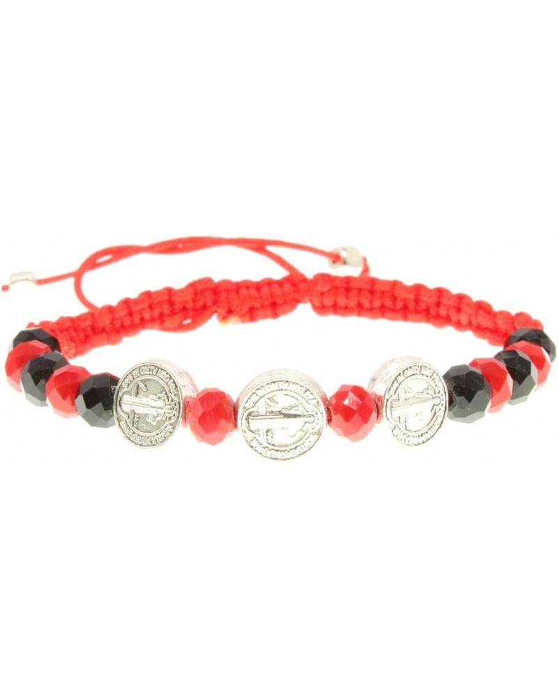 Saint Benedict Red Bracelet St Benedict Protection Prosperity and Good Luck Bracelet Pulsera De San Benito Proteccion Prosper...