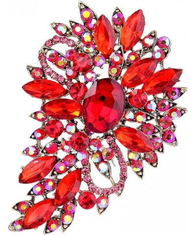 Flower Bouquet Brooch Ladies Austrian Crystal Pin Pendant Alloy Made Suitable for Wedding Dresses, Suits, Skirts, Everyday we...