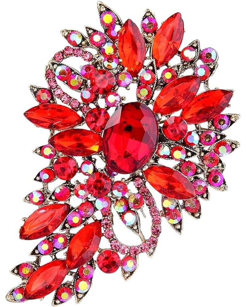 Flower Bouquet Brooch Ladies Austrian Crystal Pin Pendant Alloy Made Suitable for Wedding Dresses, Suits, Skirts, Everyday we...