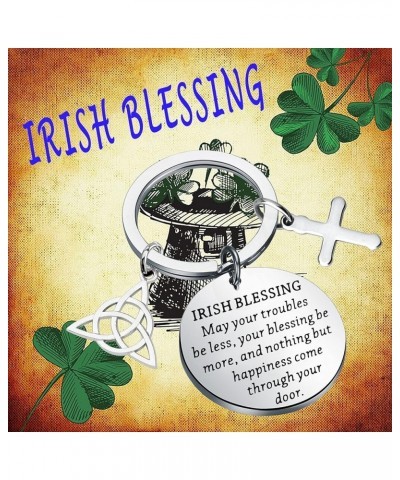 Blessing Keychain Housewarming Gift May Your Troubles Be Less Irish Blessing Keychain $9.71 Others