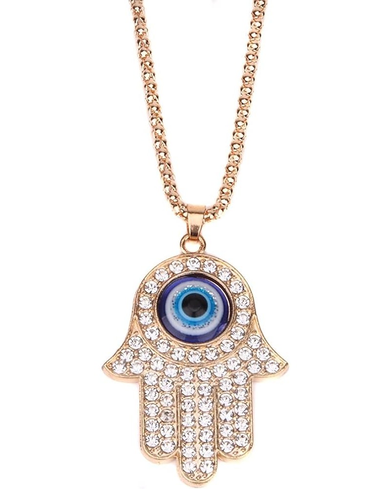 14K Gold Plated Evil Eye Hamsa Hand Pendant Necklace Set Crystal CZ for Women Men Protection Lucky Amulet Jewelry Gold $5.89 ...