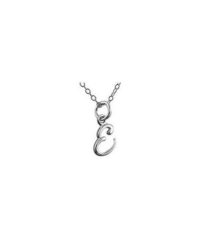 Sterling Silver Tiny Initial Letter Necklace for Women E $10.25 Necklaces