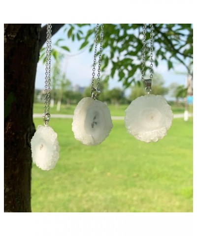 Solar Quartz Natural Healing Crystal Rough Stone Pendant Necklace $10.07 Necklaces