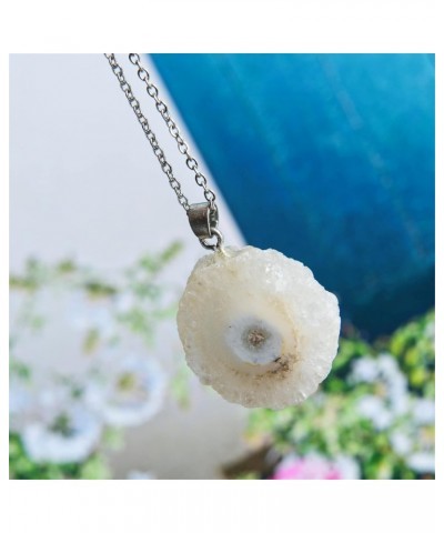 Solar Quartz Natural Healing Crystal Rough Stone Pendant Necklace $10.07 Necklaces