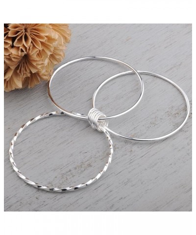 925 Sterling Silver Bangle Bracelet Stackable Bangles for Women/Girls | Bangle Bracelets for Women | 925 Sterling Silver Brac...