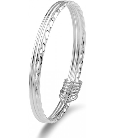 925 Sterling Silver Bangle Bracelet Stackable Bangles for Women/Girls | Bangle Bracelets for Women | 925 Sterling Silver Brac...