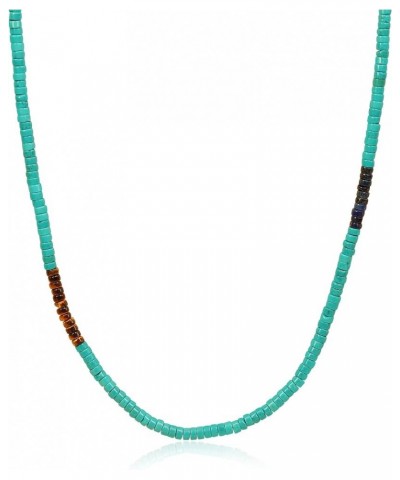 Mens Womens Heishi Genuine Stone Beaded Necklace 20" Synthetic Turquoise $13.86 Necklaces