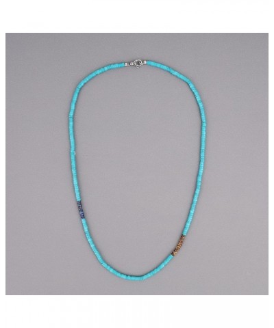 Mens Womens Heishi Genuine Stone Beaded Necklace 20" Synthetic Turquoise $13.86 Necklaces