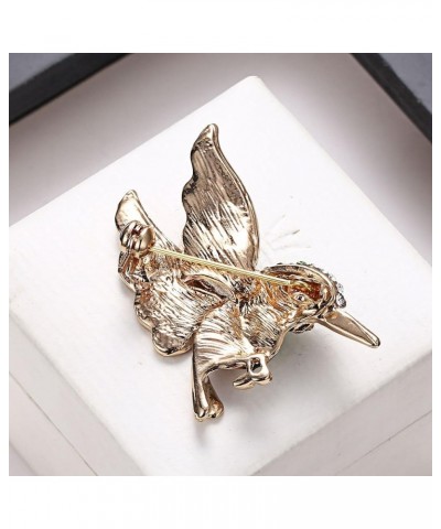 Colorful Crystal Zircon Hummingbird Animal Brooch, Fashion Colored Bird Brooch Pin for Woman Green $7.64 Brooches & Pins