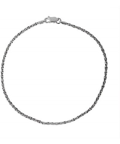 Sterling Silver Women's Ankle Bracelets, 9" Length - Women's Anklets - Fashion Jewelry - Gift for Wife - Summer Style - Mothe...