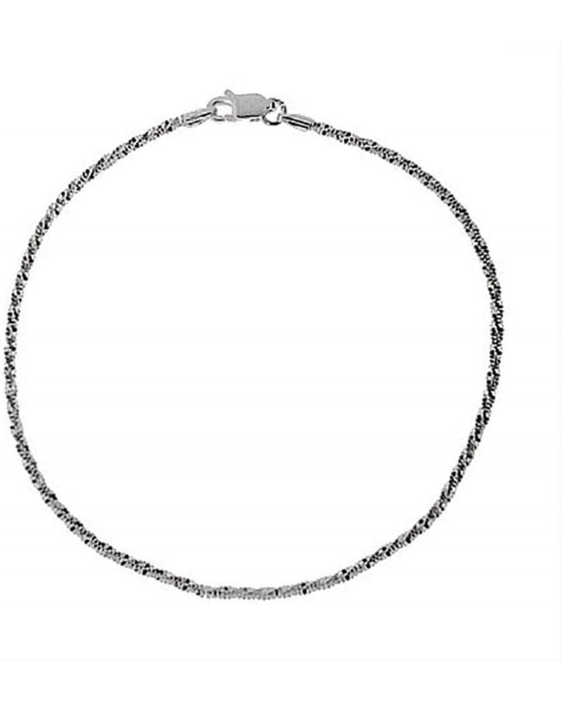 Sterling Silver Women's Ankle Bracelets, 9" Length - Women's Anklets - Fashion Jewelry - Gift for Wife - Summer Style - Mothe...