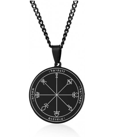 Seals of Solomon Necklace : Uniex Stainless Steel Pentacle Pentagram of Solomon Pendant Necklace with Chain, Amulet Protectio...