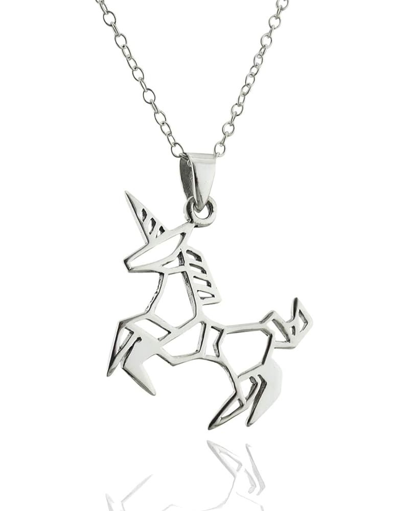 Dainty Origami Animal Pendant Necklaces UNICORN $15.68 Necklaces