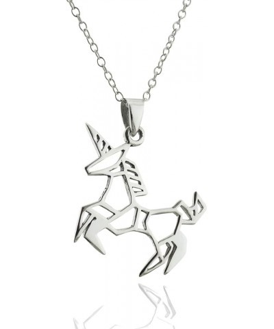 Dainty Origami Animal Pendant Necklaces UNICORN $15.68 Necklaces