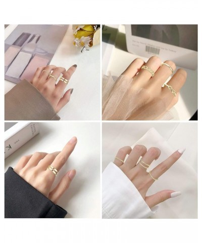 9PCS Vintage Knuckle Stackable Rings Set for Women Bohemian Retro Gold/Silver Plated Midi Ring Hollow Pearl Comfort Fit Vsco ...