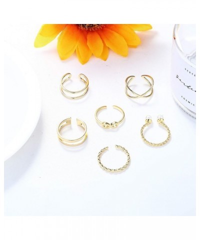 9PCS Vintage Knuckle Stackable Rings Set for Women Bohemian Retro Gold/Silver Plated Midi Ring Hollow Pearl Comfort Fit Vsco ...