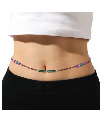 50inch African Waist Beads Tie-on Beaded Waist Chain Belly Beads Body Jewelry for Women and Girls YZA-G2 $7.27 Body Jewelry