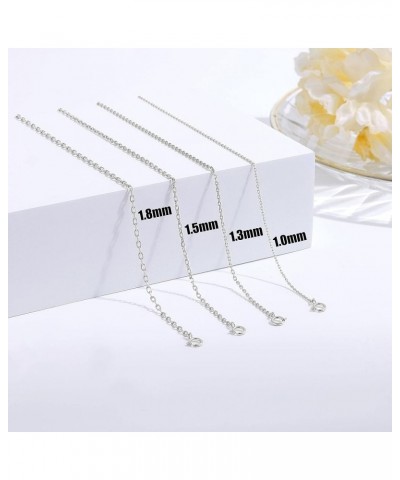 925 Sterling Silver Cable Chain for Women Men and Girls, 1mm 1.3mm 1.5mm 1.8mm Width 24 Inches 1.0MM-Width Silver $11.38 Neck...