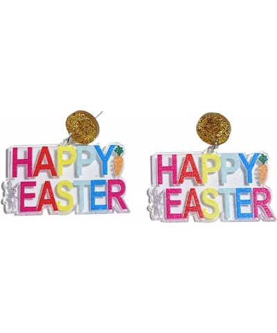 Colorful Easter Rabbit Wooden Dangle Earrings for Women Girls Jewelry U $6.15 Earrings