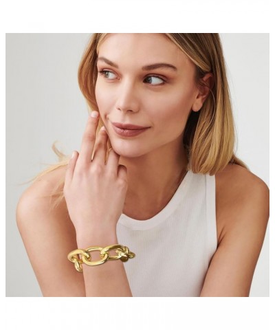 Chunky Gold Bracelets for Women Thick Paperclip Bracelet Link Chain Bracelet for Teen Girls Gold $7.97 Bracelets