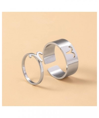 Stainless Steel Zodiac Constellation Ring for Couple Women Men Horoscope Astrology Statement Ring Open Friendship BBF Birthda...