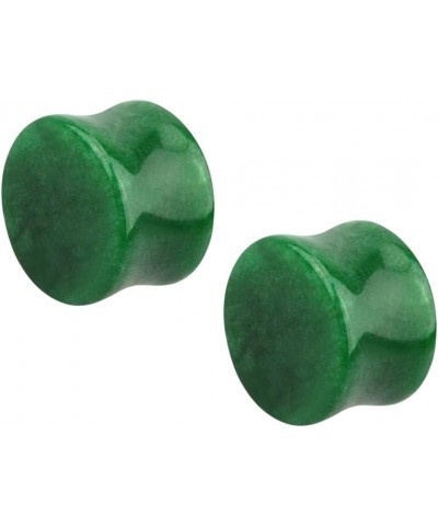 Natural Green Jade Stone Double Flared Plug Gauges, Sold as a Pair 8mm (0GA) $8.72 Body Jewelry