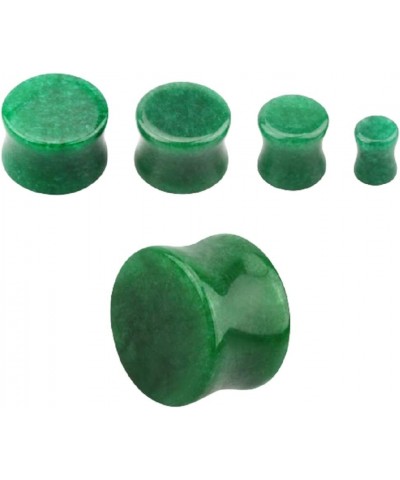 Natural Green Jade Stone Double Flared Plug Gauges, Sold as a Pair 8mm (0GA) $8.72 Body Jewelry