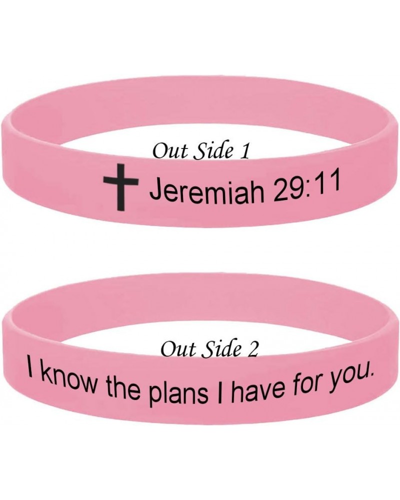 MZZJ Religious Christian Bible Verse Scripture Motivational Faith Inspirational Bracelet 12MM Silicone Rubber Waterproof Outd...