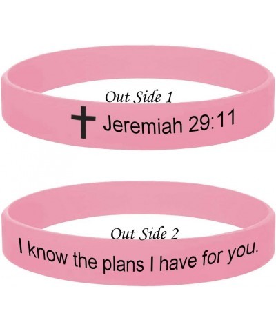 MZZJ Religious Christian Bible Verse Scripture Motivational Faith Inspirational Bracelet 12MM Silicone Rubber Waterproof Outd...