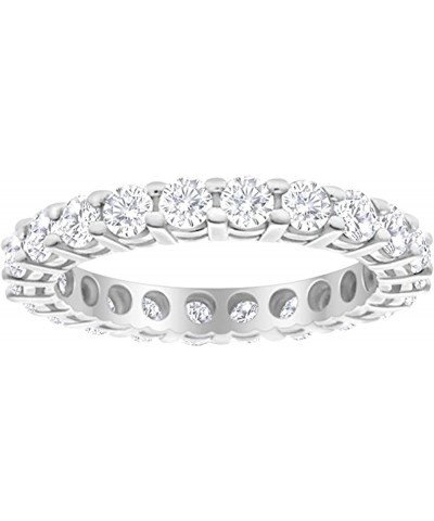 1-5 Carat (ctw) 14K White Gold Round Diamond Ladies Eternity Wedding Anniversary Stackable Ring Band Value Collection K-L Col...