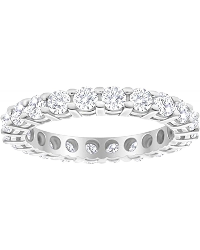 1-5 Carat (ctw) 14K White Gold Round Diamond Ladies Eternity Wedding Anniversary Stackable Ring Band Value Collection K-L Col...