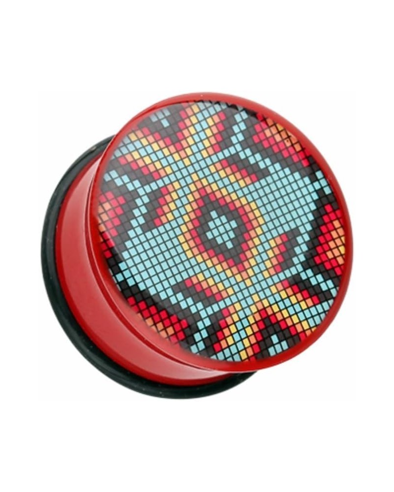 Red Navajo Beads Single Flared Ear Gauge Plug 9/16" (14mm) $9.24 Body Jewelry